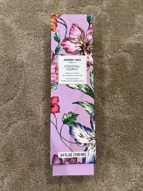 Johnny Was Coastal Poppy room mist luxury floral scented air freshener spray NIB